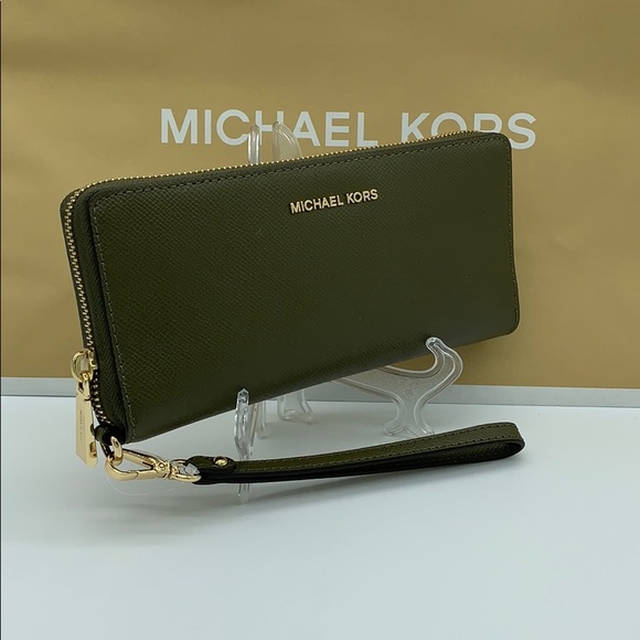 Michael Kors Large Jet Set Travel Continental Wristlet Phone Holder Case Wallet - Picture 4 of 16